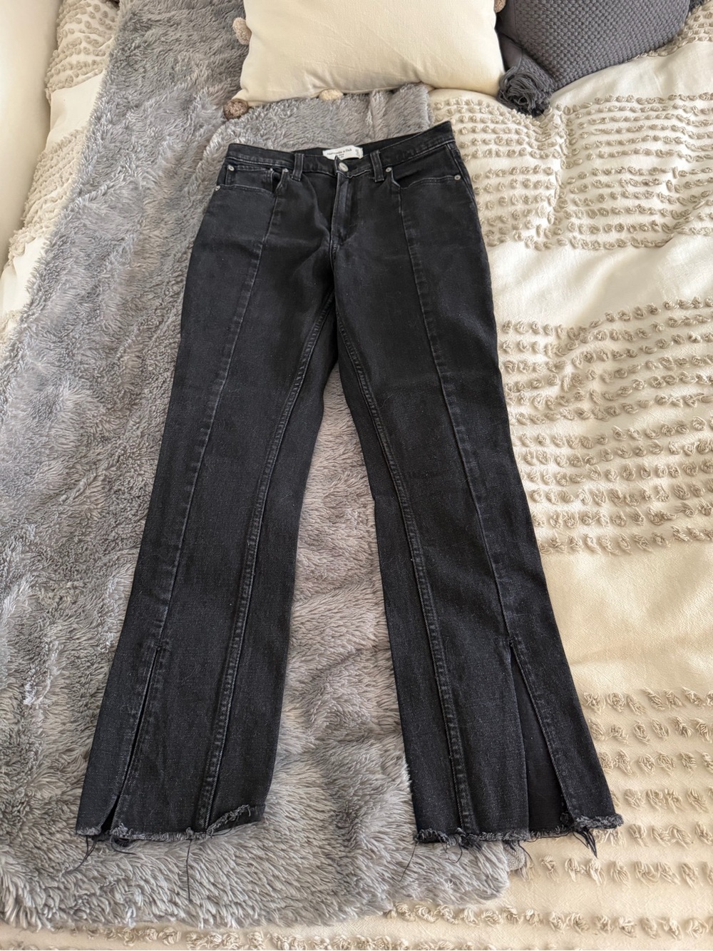 Abercrombie & Fitch Black Split-Hem Skinny Jeans